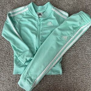 Adidas Kids Mint Green Tracksuit